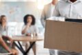 Business,Man,Fired,,Unemployed,Box,And,Dismissal,From,Job,In